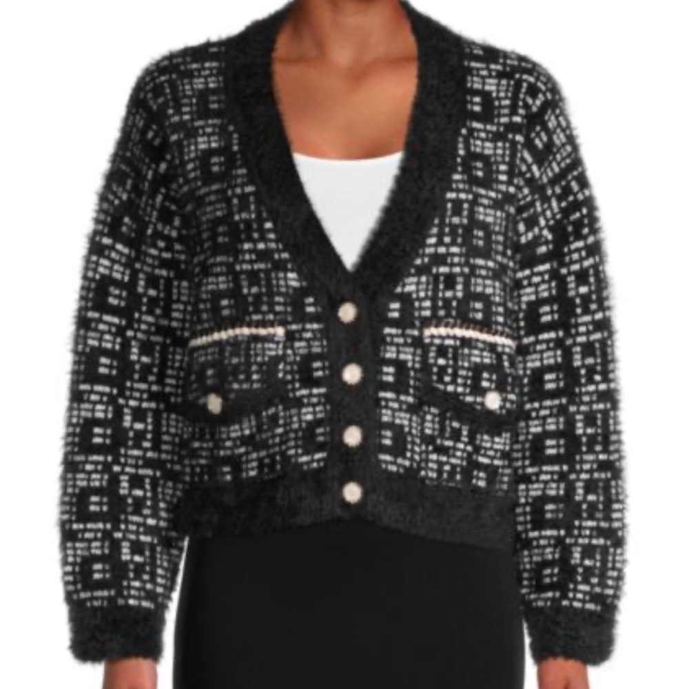 Lea & Viola Tweed Effect Cardigan